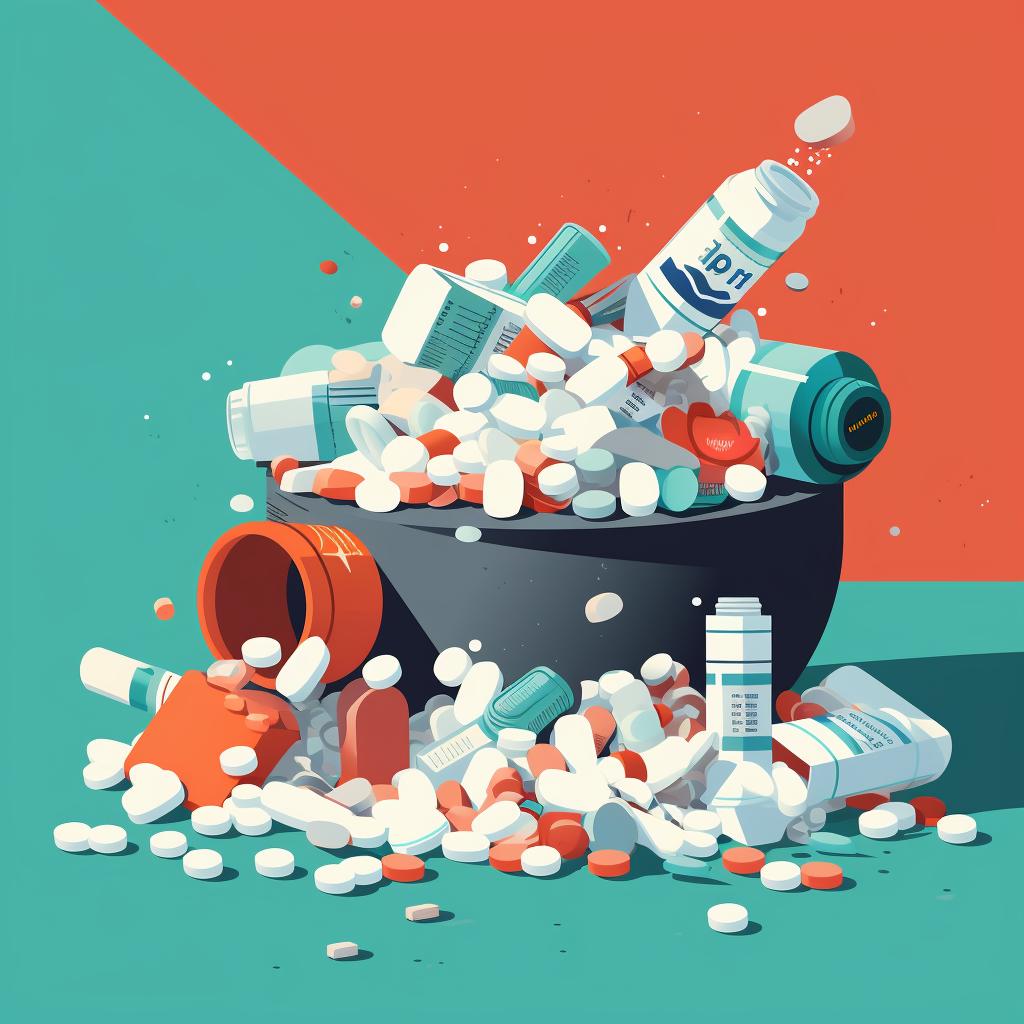 Expired medicine being discarded