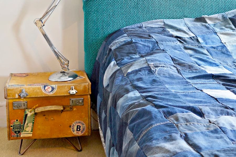vintage suitcase under-bed storage