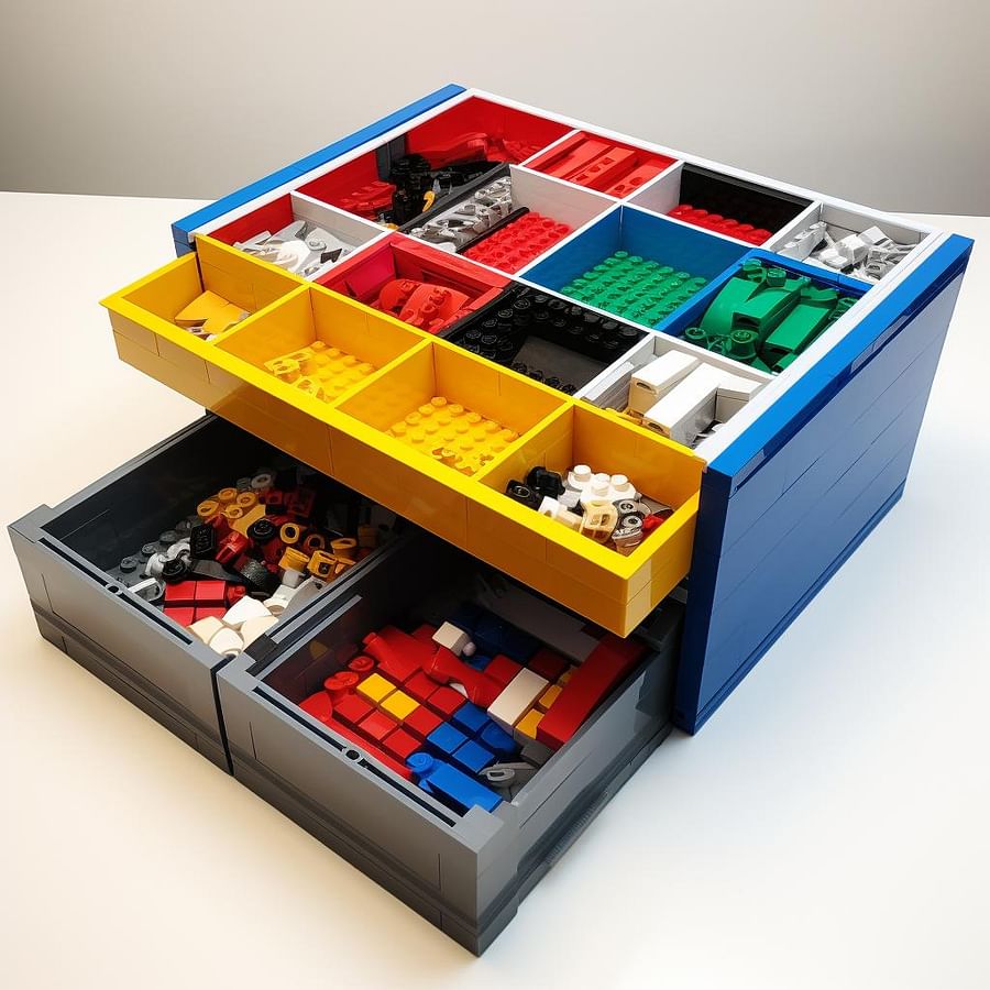 DIY Lego storage box with compartments
