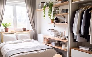 How can I effectively organize a small bedroom?