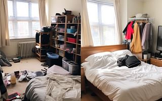 How can I organize my bedroom if I have too many items?