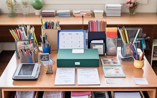 How can teachers maintain a clean and organized desk?