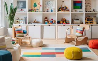 What are some innovative solutions for organizing a child's playroom?