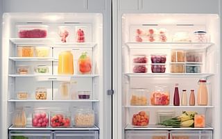 What is the difference between organizing a fridge and a freezer?