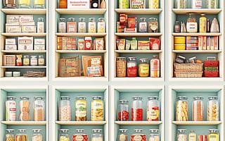 What is the optimal method for arranging a kitchen pantry cabinet?